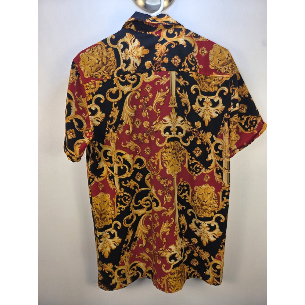 Drill Clothing Company Shirt Size Small Red and Black Gold Scepter Lion - Picture 3 of 7